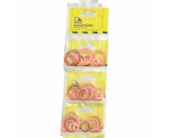 Clip Strip of Assorted Copper Washers (14 Per Pack)